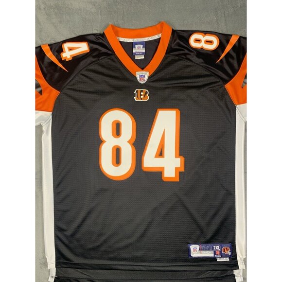 VTG Reebok NFL Cincinnati Bengals TJ Houshmandzadeh Jersey Mens XXL Orange Black - Picture 2 of 10